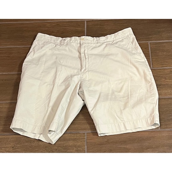 Polo Ralph Lauren Other - Polo Ralph Lauren Mens Chino Shorts Tan Size 38 Cotton Flat Front Pony Logo